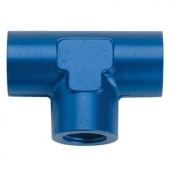 FEMALE PIPE TEE (ALUMINUM),AND THEY ARE BLUE IN COLOR.
